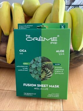 The Crème Shop Cica & Aloe Fusion Sheet Mask - Green